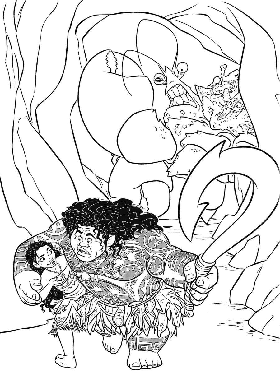 Çocuklar İçin Moana Boyama Sayfaları 