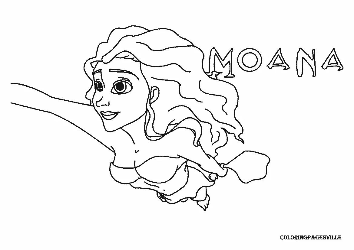 Çocuklar İçin Moana Boyama Sayfaları 