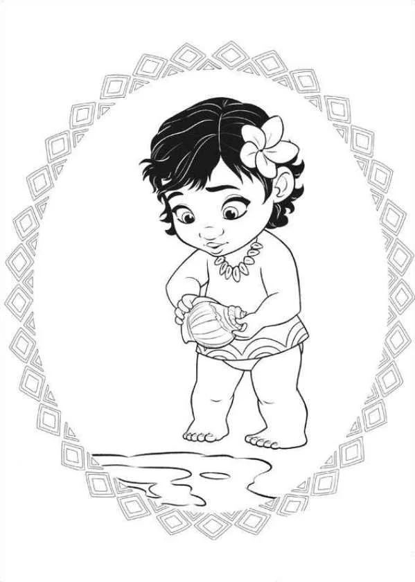 Çocuklar İçin Moana Boyama Sayfaları 