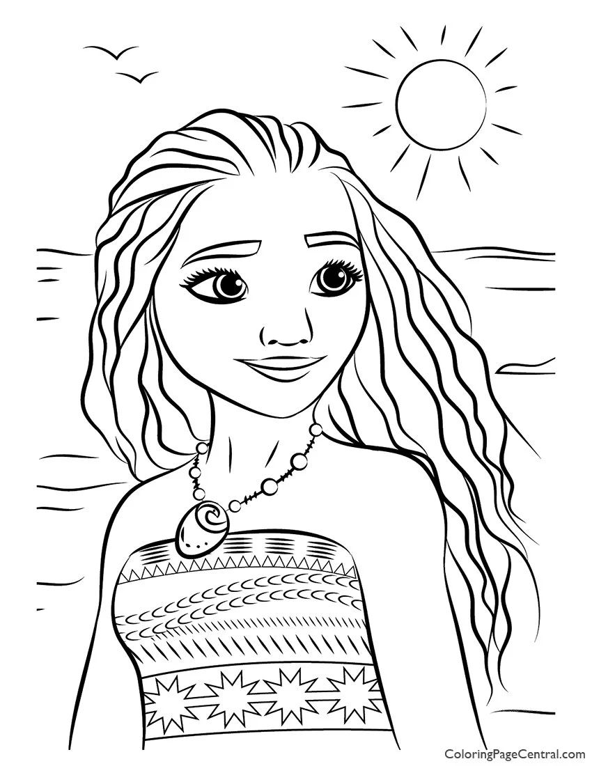 Çocuklar İçin Moana Boyama Sayfaları 
