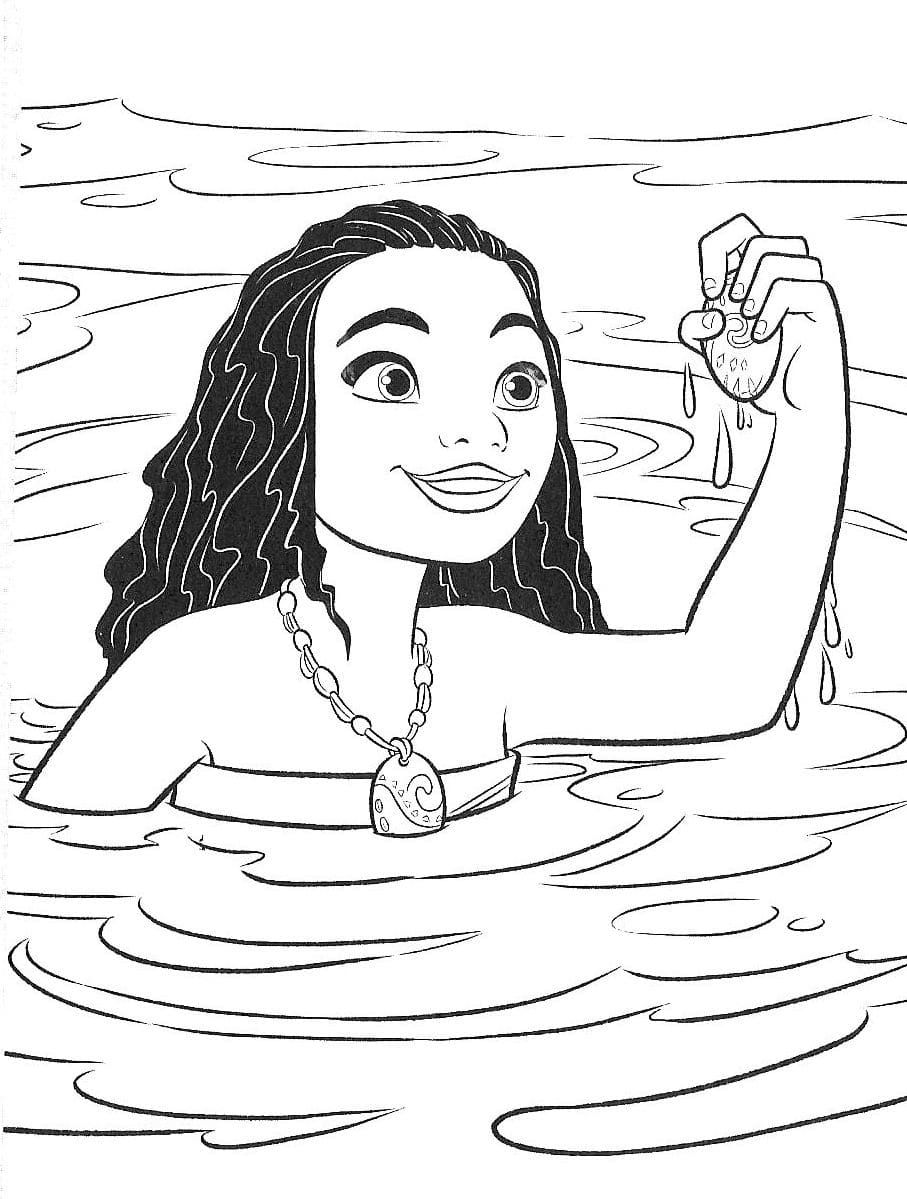 Çocuklar İçin Moana Boyama Sayfaları 