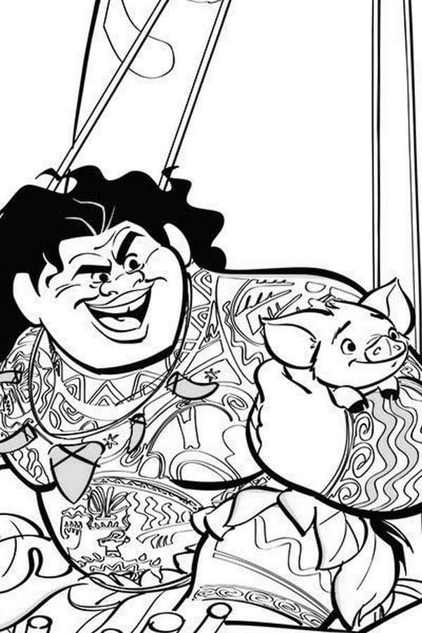 Çocuklar İçin Moana Boyama Sayfaları 
