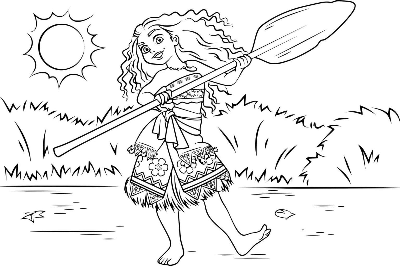 Çocuklar İçin Moana Boyama Sayfaları 