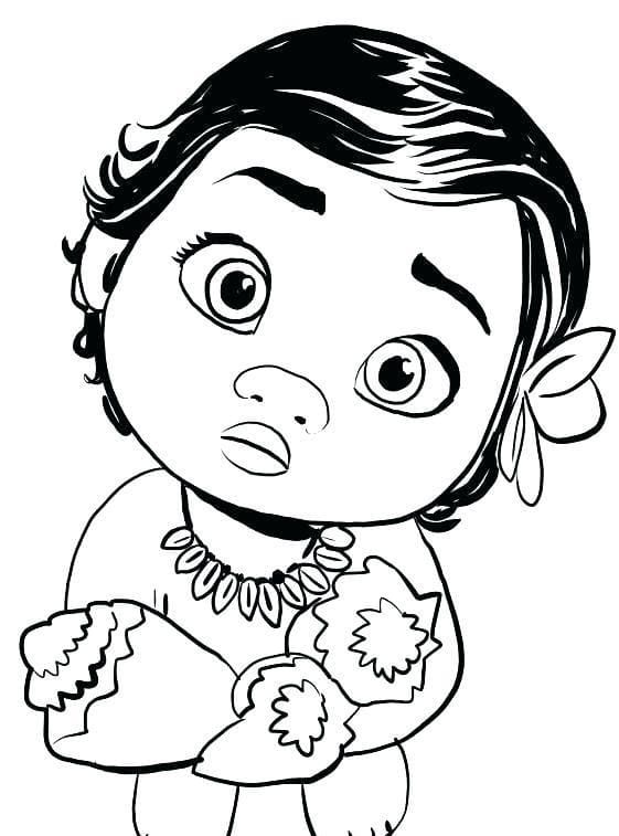 Çocuklar İçin Moana Boyama Sayfaları 