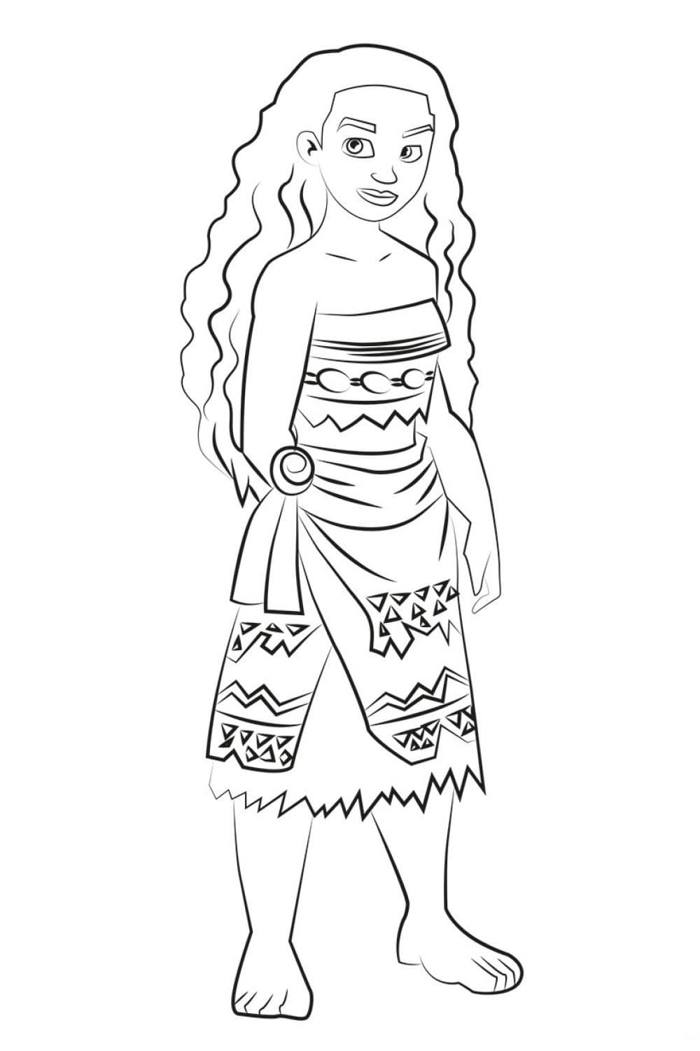 Çocuklar İçin Moana Boyama Sayfaları 