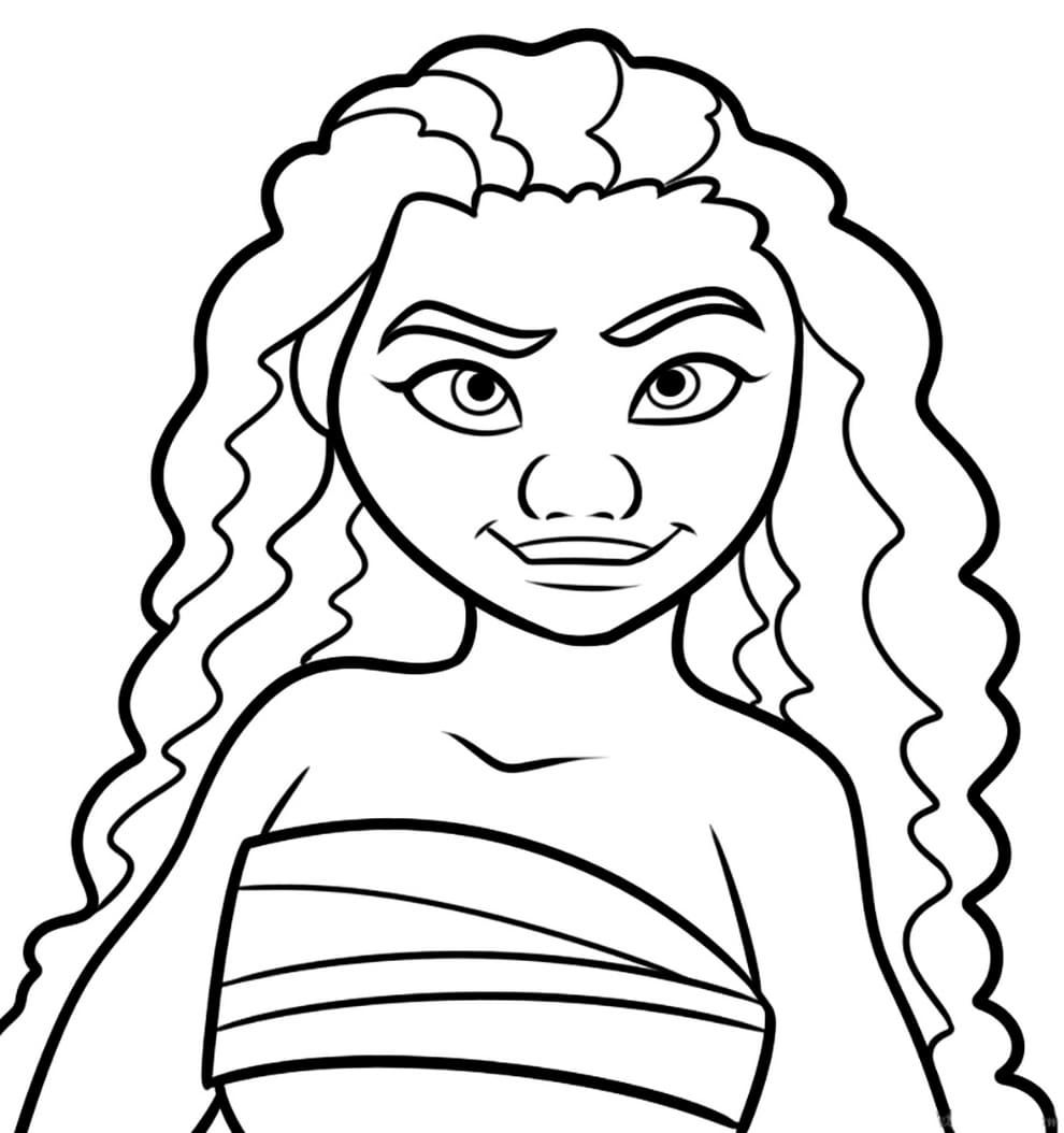 Çocuklar İçin Moana Boyama Sayfaları 