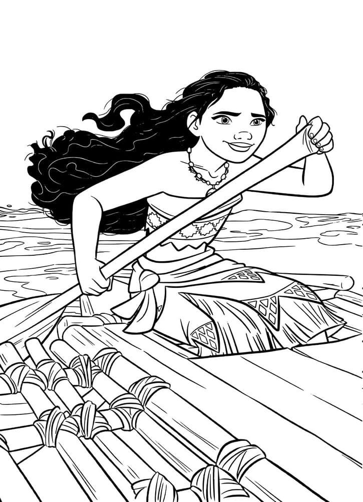 Çocuklar İçin Moana Boyama Sayfaları 