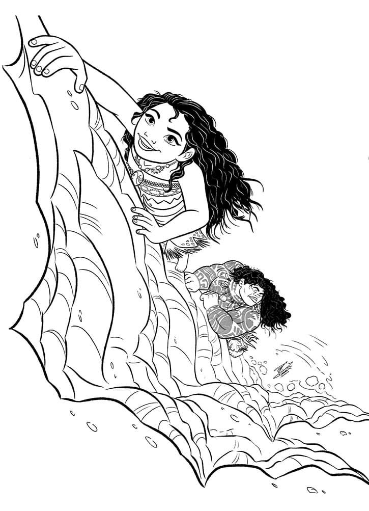 Çocuklar İçin Moana Boyama Sayfaları 