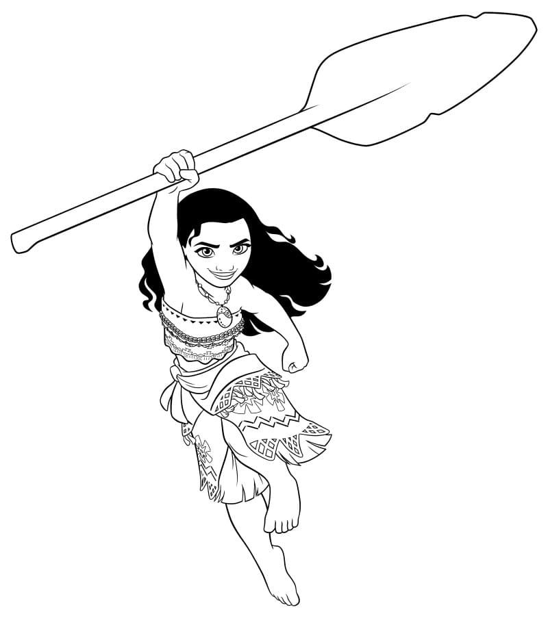 Çocuklar İçin Moana Boyama Sayfaları 