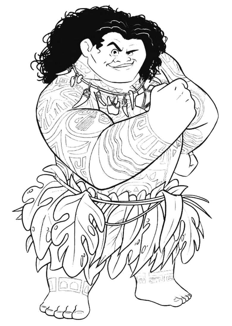 Çocuklar İçin Moana Boyama Sayfaları 