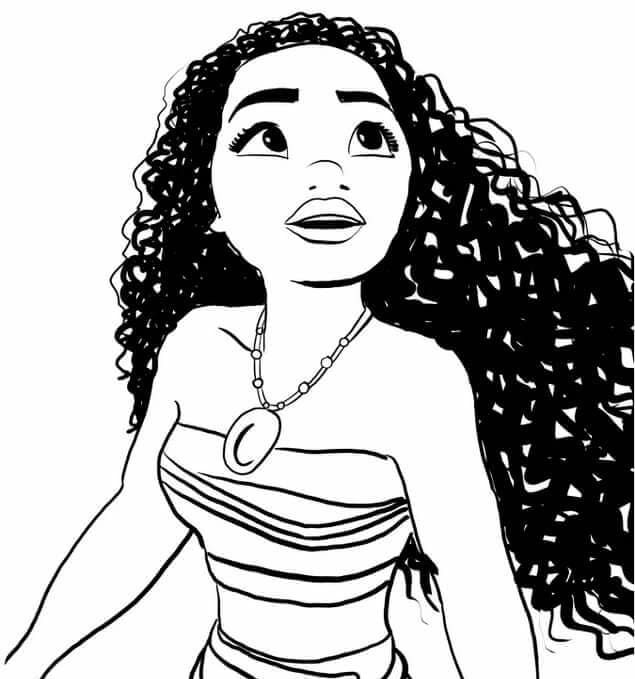 Çocuklar İçin Moana Boyama Sayfaları 