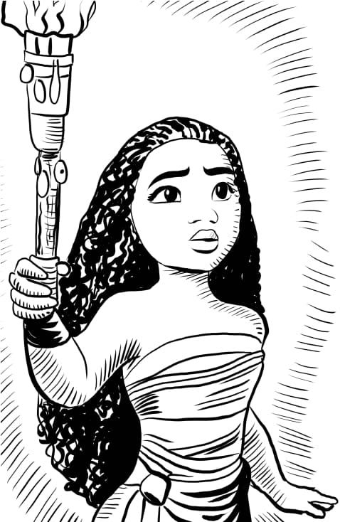 Çocuklar İçin Moana Boyama Sayfaları 