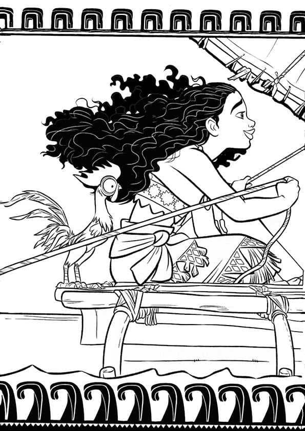 Çocuklar İçin Moana Boyama Sayfaları 