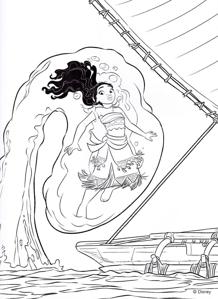 Çocuklar İçin Moana Boyama Sayfaları 