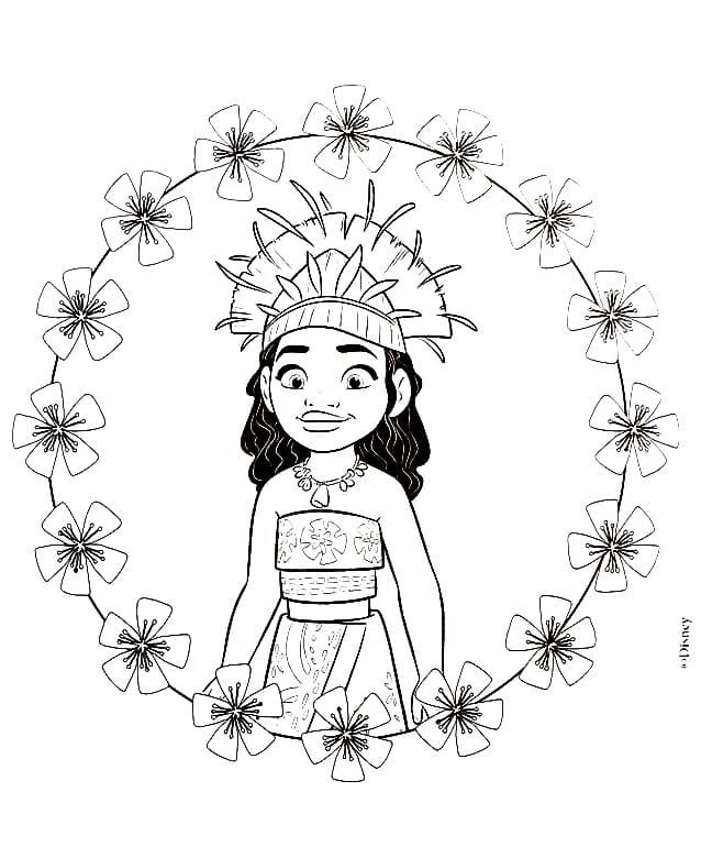 Çocuklar İçin Moana Boyama Sayfaları 