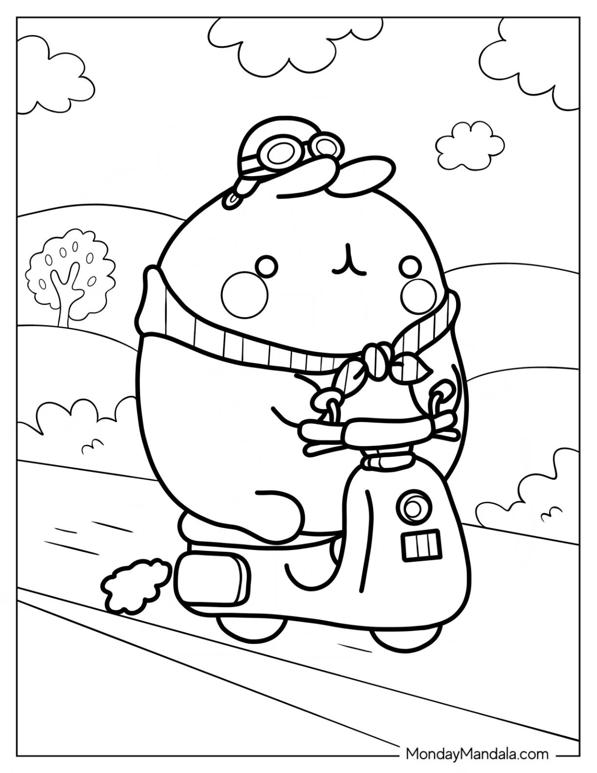 Çocuklar İçin Molang Boyama Sayfaları 