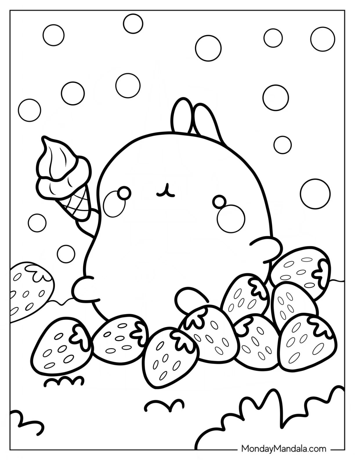 Çocuklar İçin Molang Boyama Sayfaları 