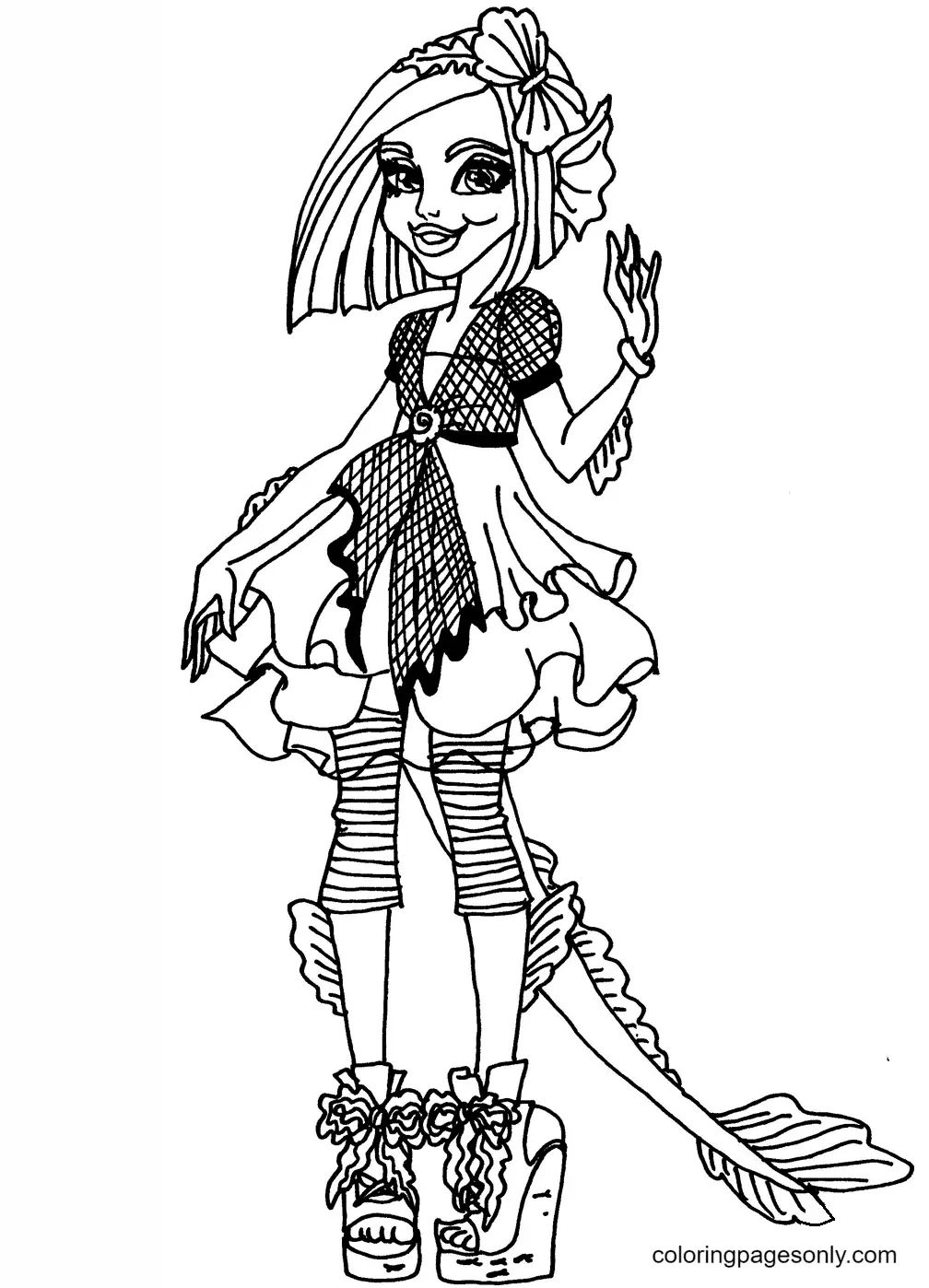 Çocuklar İçin Monster High Boyama Sayfaları 