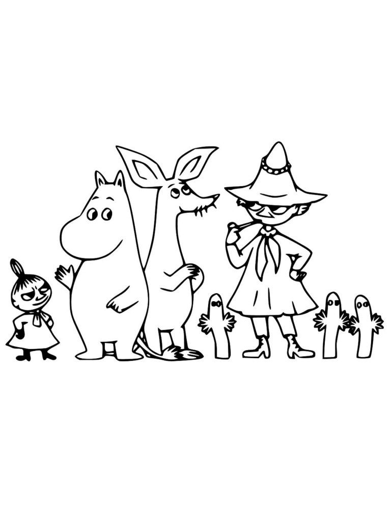 Çocuklar İçin Moomin Vadisi Boyama Sayfaları 