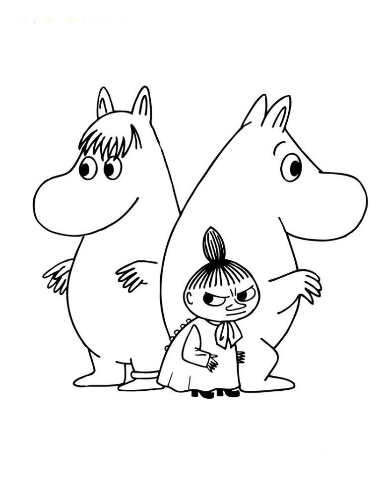 Çocuklar İçin Moomin Vadisi Boyama Sayfaları 