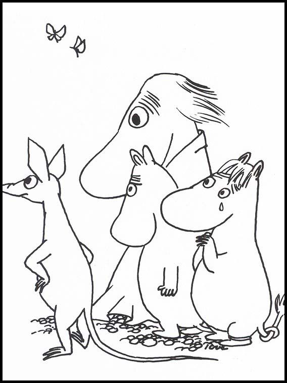 Çocuklar İçin Moomin Vadisi Boyama Sayfaları 