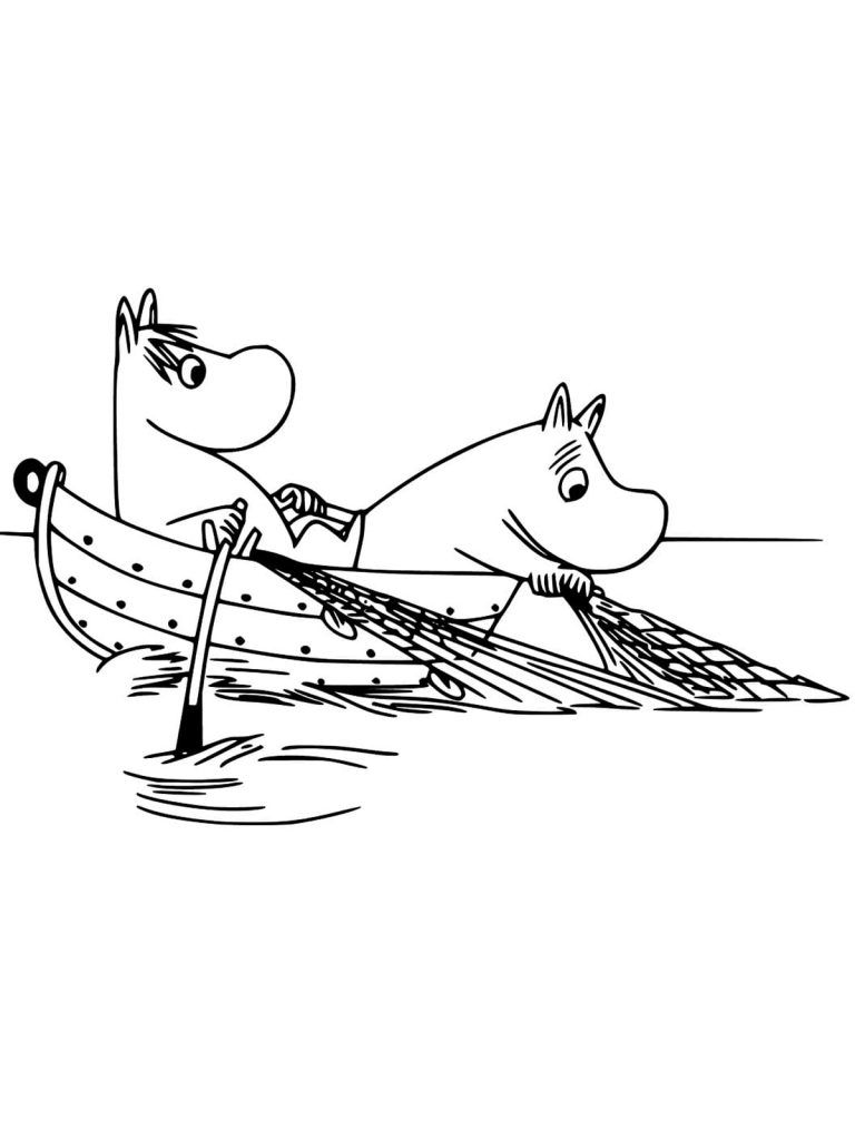 Çocuklar İçin Moomin Vadisi Boyama Sayfaları 