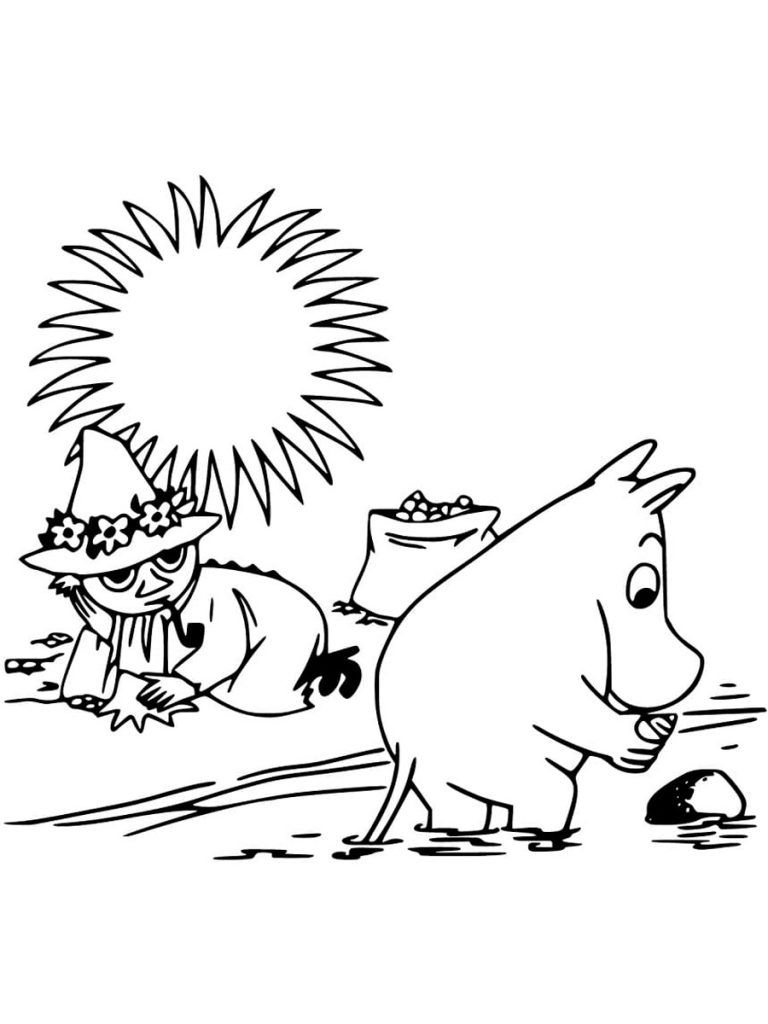 Çocuklar İçin Moomin Vadisi Boyama Sayfaları 