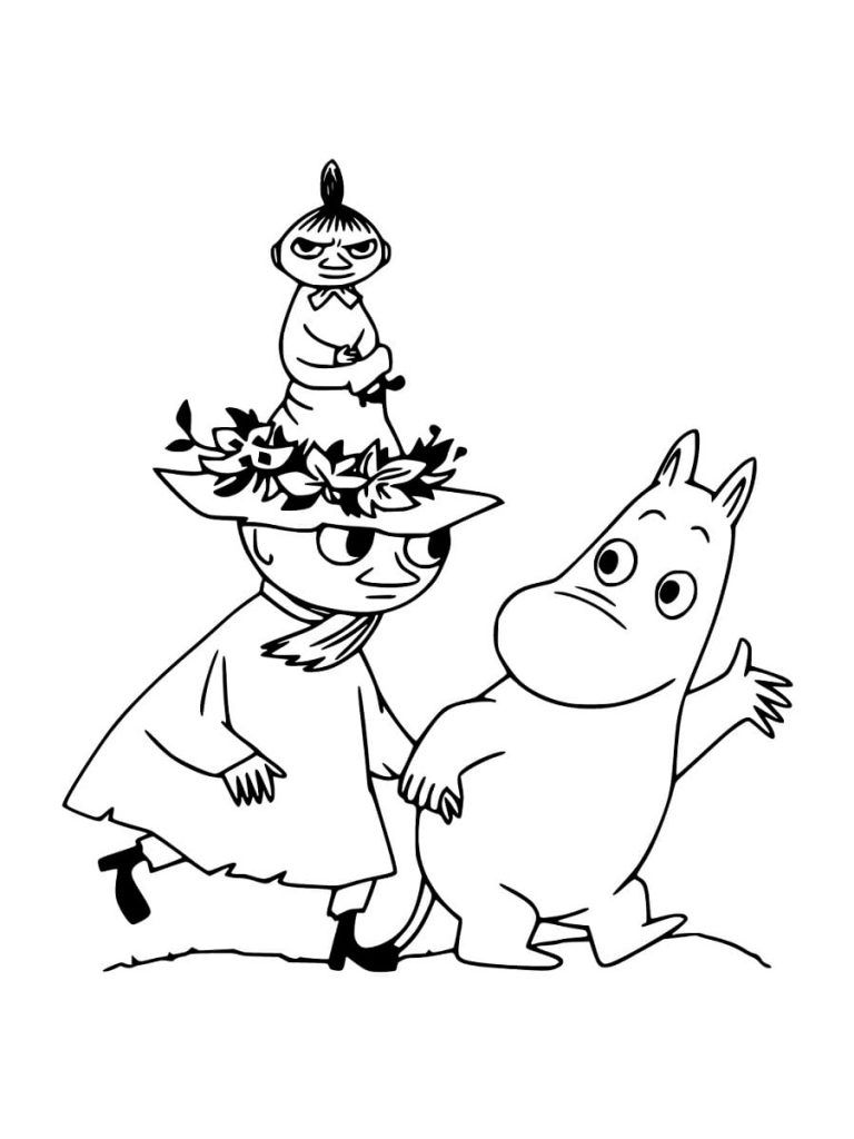 Çocuklar İçin Moomin Vadisi Boyama Sayfaları 