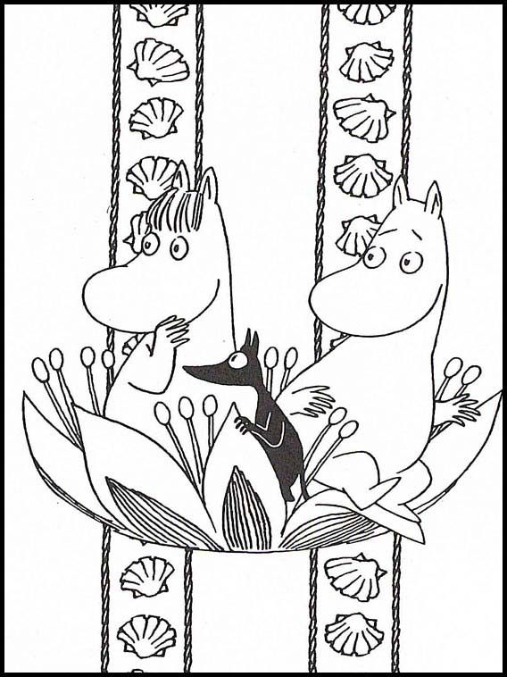 Çocuklar İçin Moomin Vadisi Boyama Sayfaları 