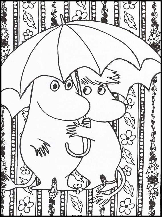 Çocuklar İçin Moomin Vadisi Boyama Sayfaları 