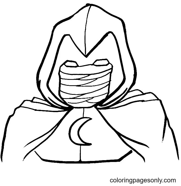 Çocuklar İçin Moon Knight Boyama Sayfaları 