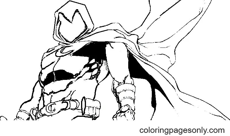 Çocuklar İçin Moon Knight Boyama Sayfaları 