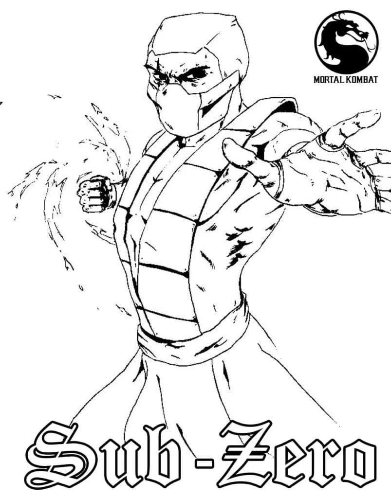 Çocuklar İçin Mortal Kombat Boyama Sayfaları 
