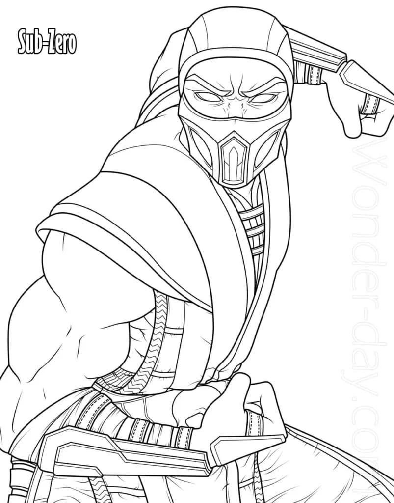 Çocuklar İçin Mortal Kombat Boyama Sayfaları 