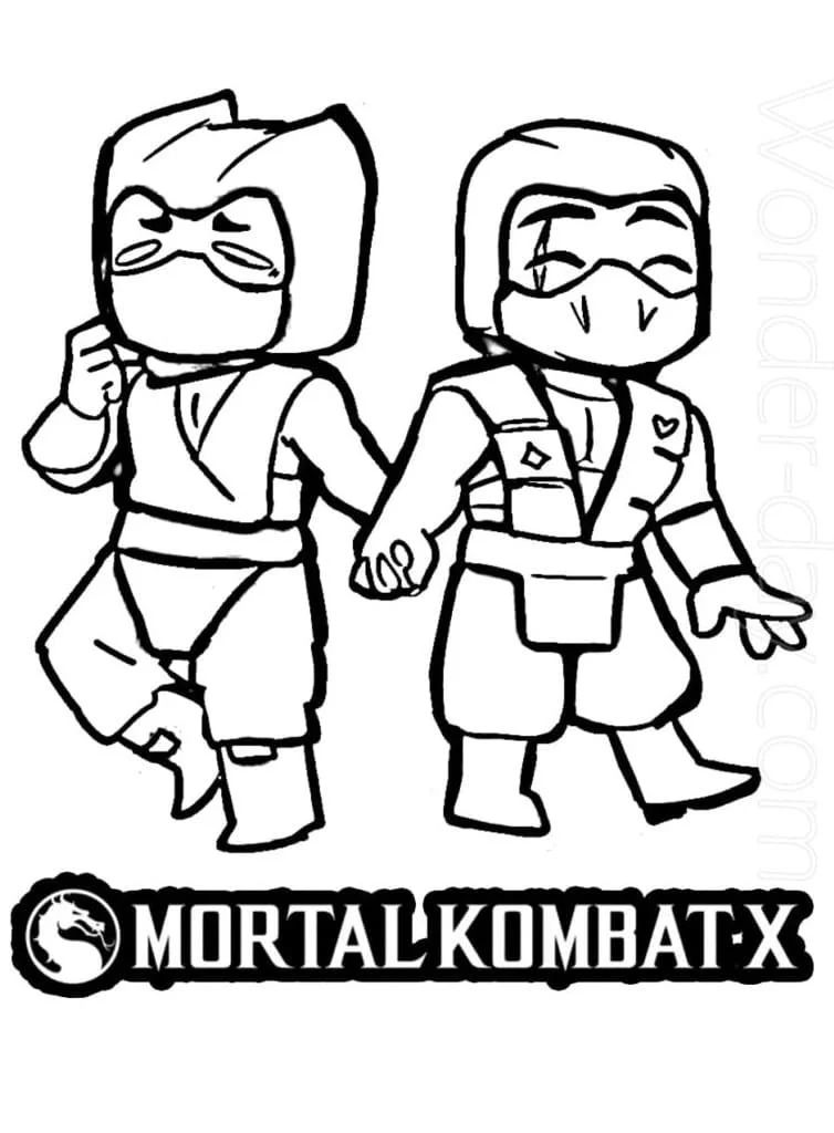 Çocuklar İçin Mortal Kombat Boyama Sayfaları 