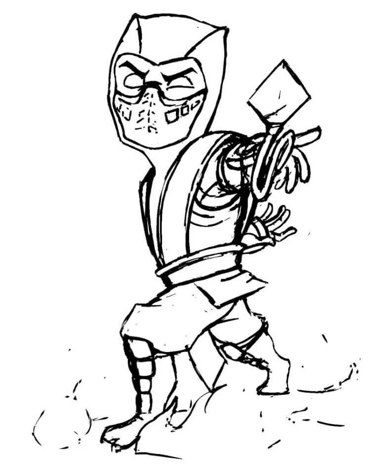 Çocuklar İçin Mortal Kombat Boyama Sayfaları 