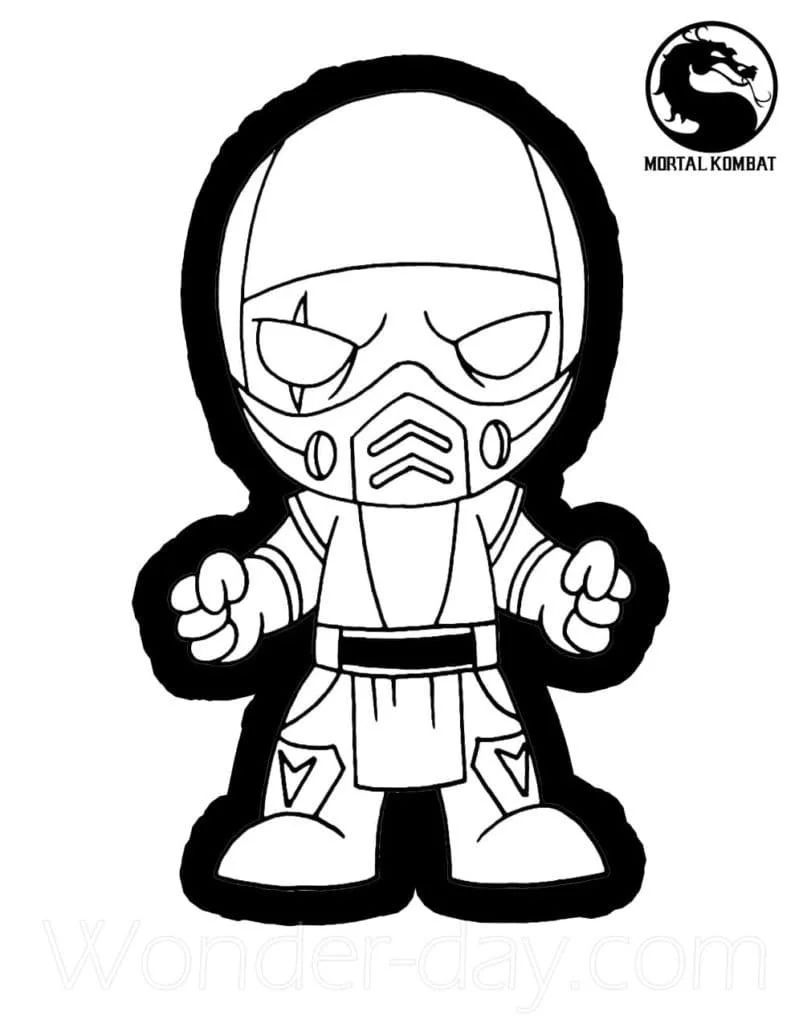 Çocuklar İçin Mortal Kombat Boyama Sayfaları 