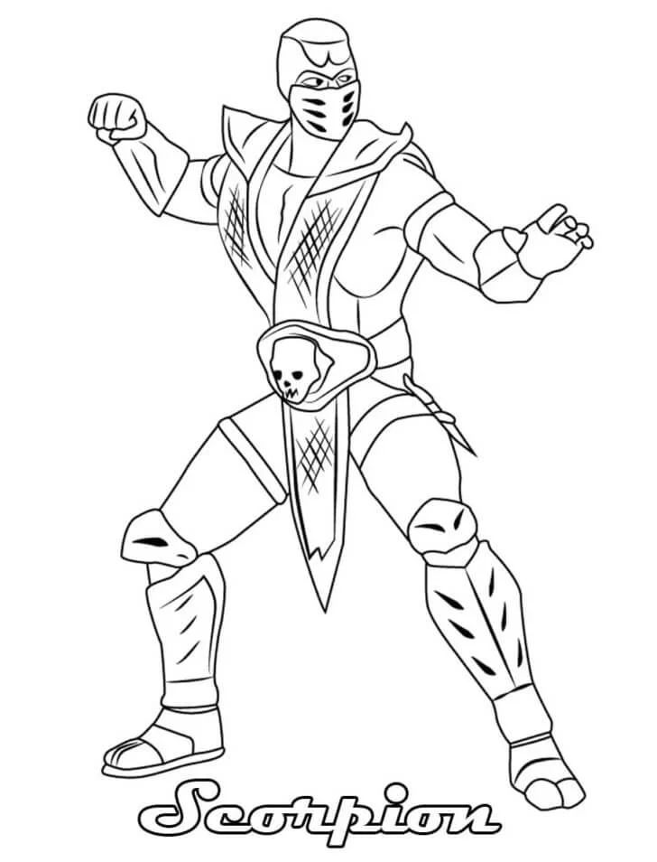 Çocuklar İçin Mortal Kombat Boyama Sayfaları 