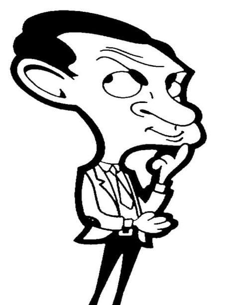 Çocuklar İçin Mr-Bean Boyama Sayfaları 