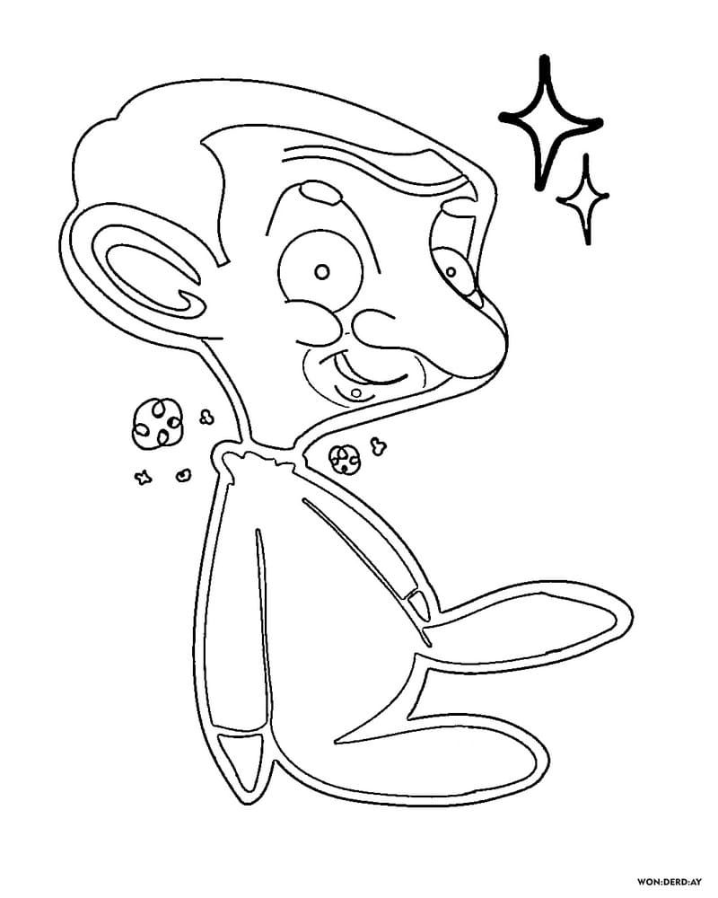 Çocuklar İçin Mr-Bean Boyama Sayfaları 