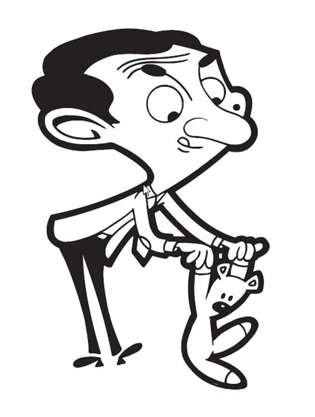 Çocuklar İçin Mr-Bean Boyama Sayfaları 
