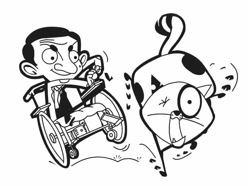 Çocuklar İçin Mr-Bean Boyama Sayfaları 