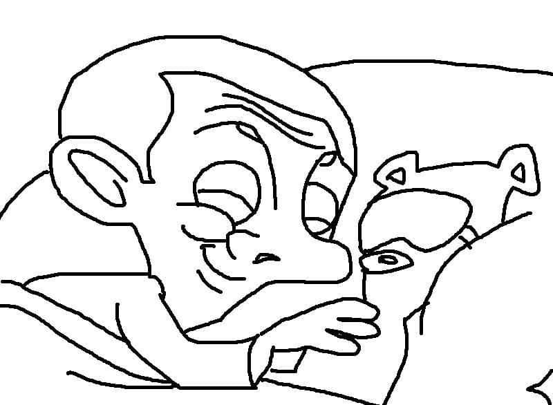 Çocuklar İçin Mr-Bean Boyama Sayfaları 