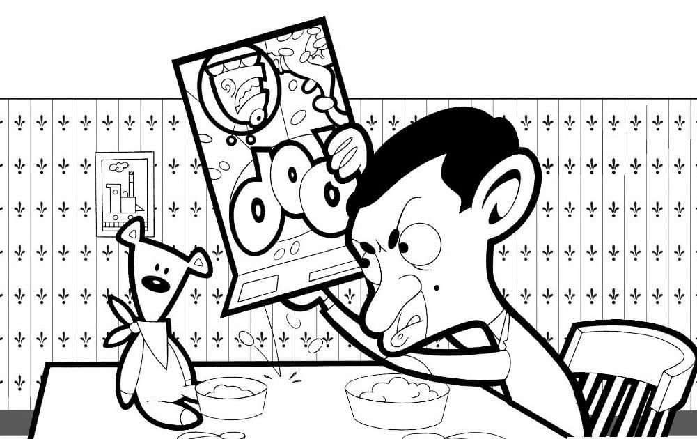 Çocuklar İçin Mr-Bean Boyama Sayfaları 