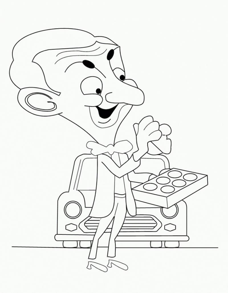 Çocuklar İçin Mr-Bean Boyama Sayfaları 