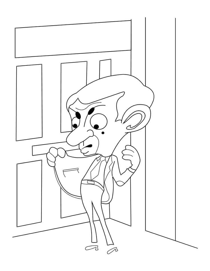 Çocuklar İçin Mr-Bean Boyama Sayfaları 