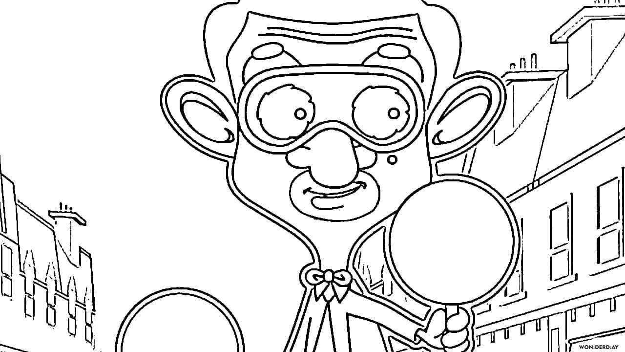 Çocuklar İçin Mr-Bean Boyama Sayfaları 