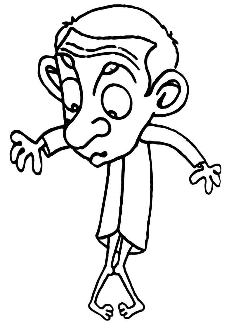 Çocuklar İçin Mr-Bean Boyama Sayfaları 