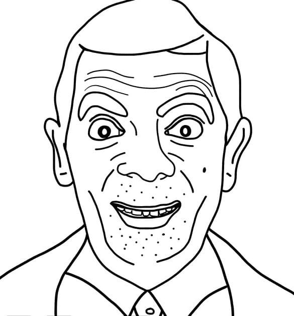 Çocuklar İçin Mr-Bean Boyama Sayfaları 