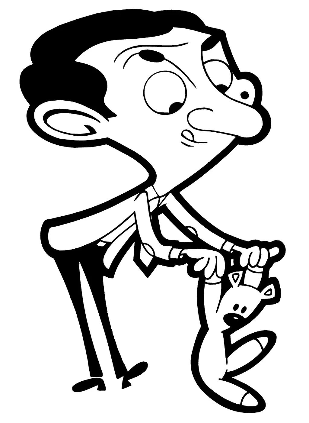 Çocuklar İçin Mr-Bean Boyama Sayfaları 